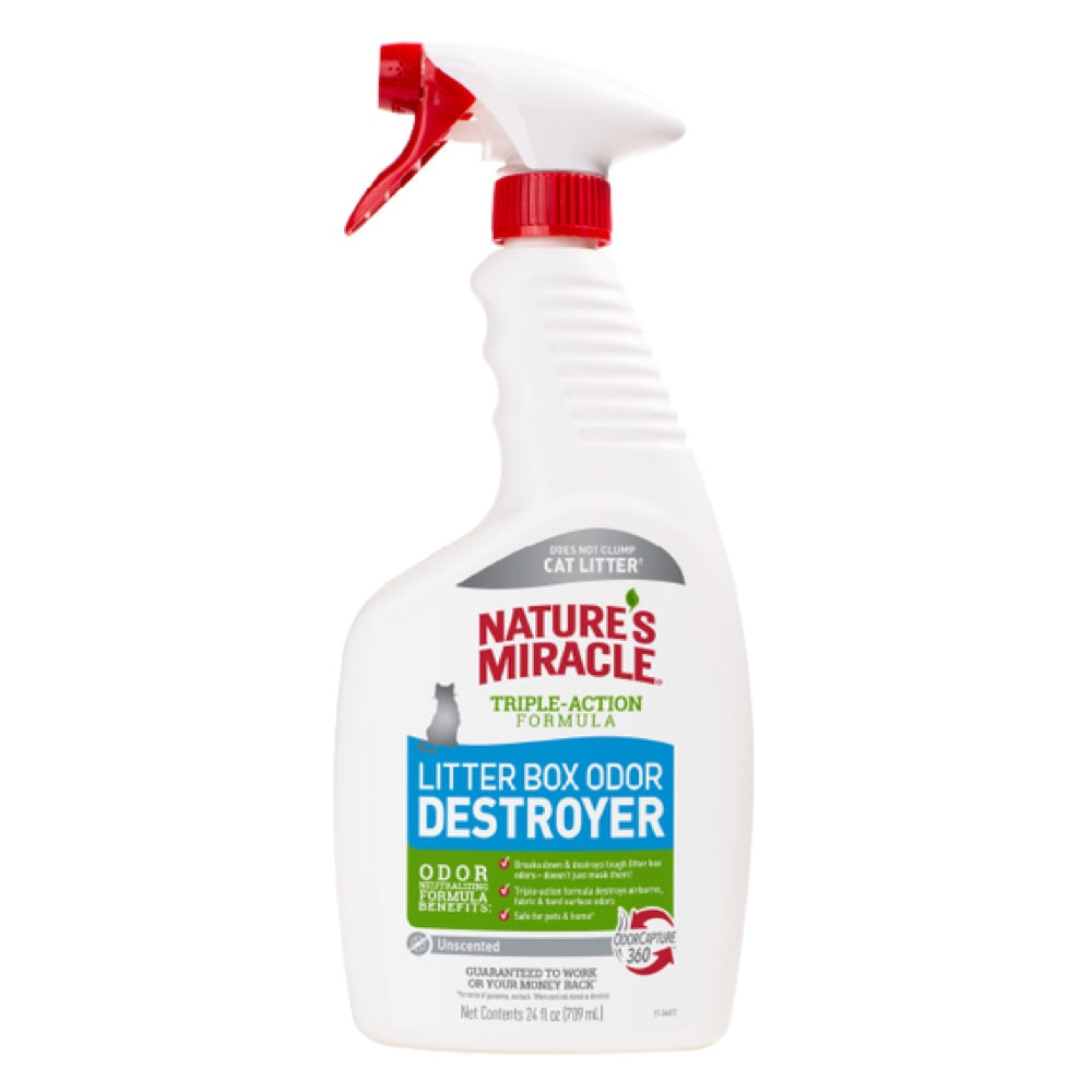 Nature??s Miracle Litter Box Odor Destroyer Unscented Spray 24oz