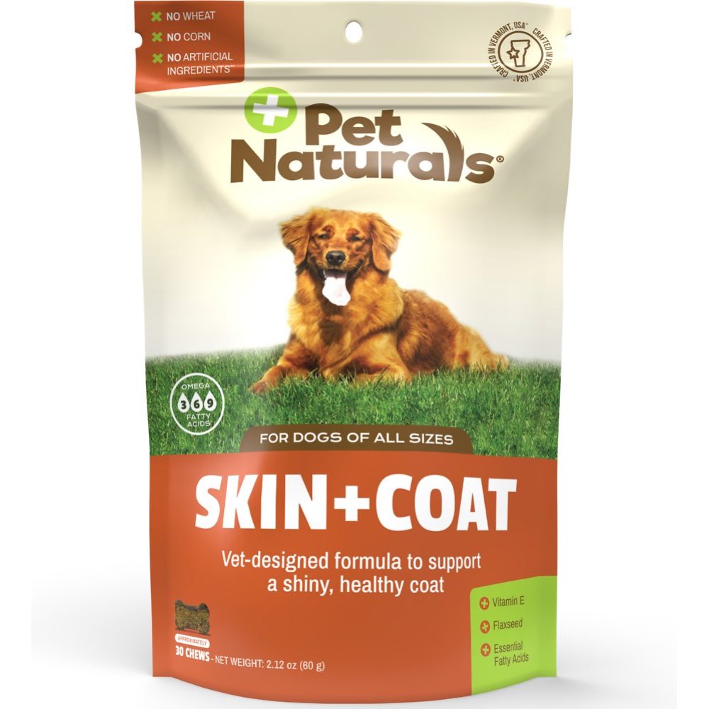 "Pet Naturals of Vermont Skin + Coat for Dogs, 30 Chews"