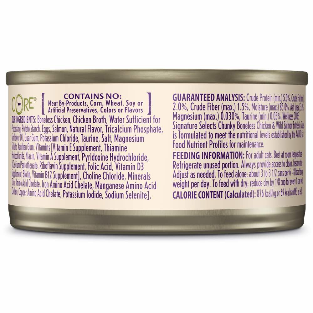 Wellness CORE Signature Selects Chunky Chicken & Salmon Grain-Free Canned Cat Food