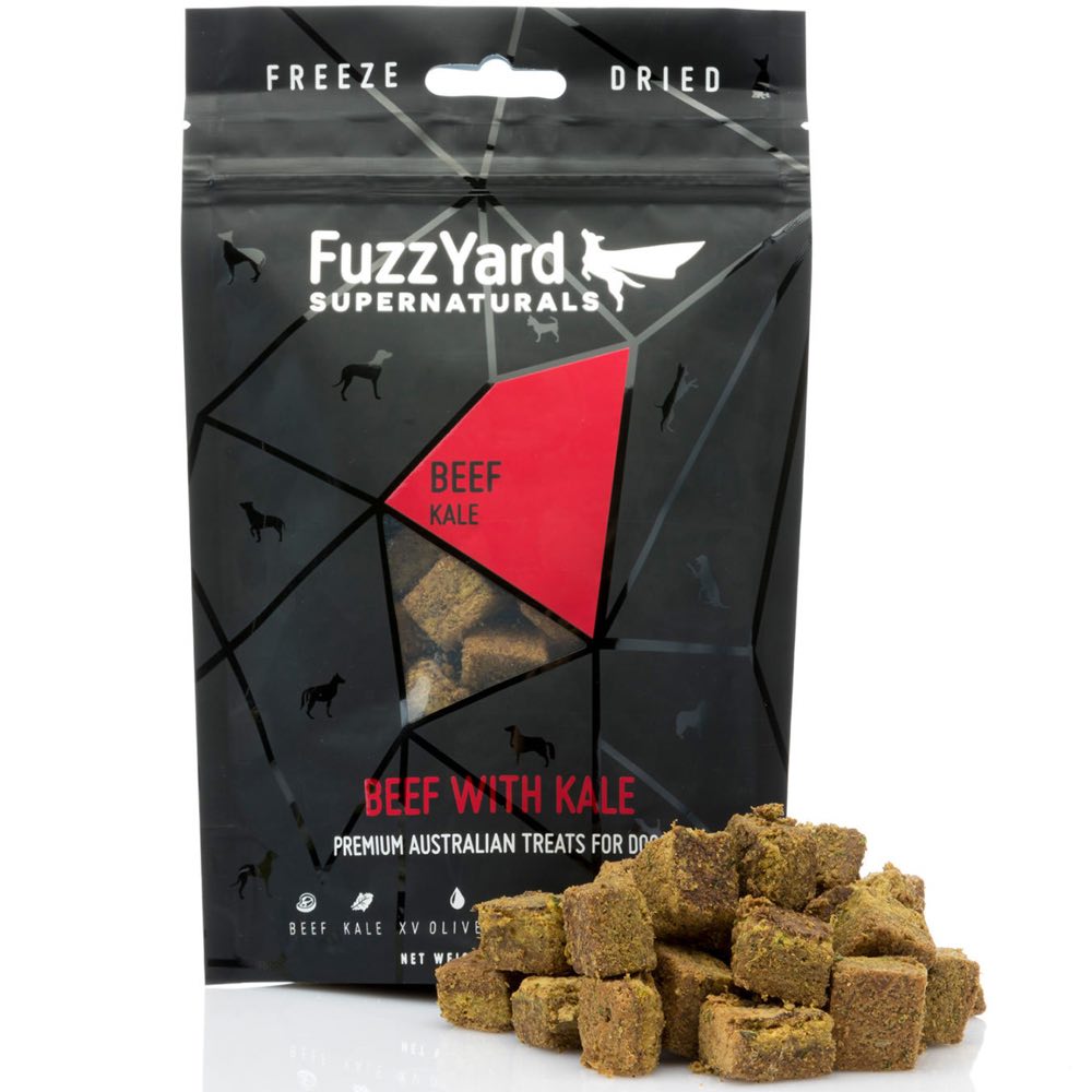 FuzzYard Supernaturals Beef With Kale Freeze Dried Dog Treats 70g