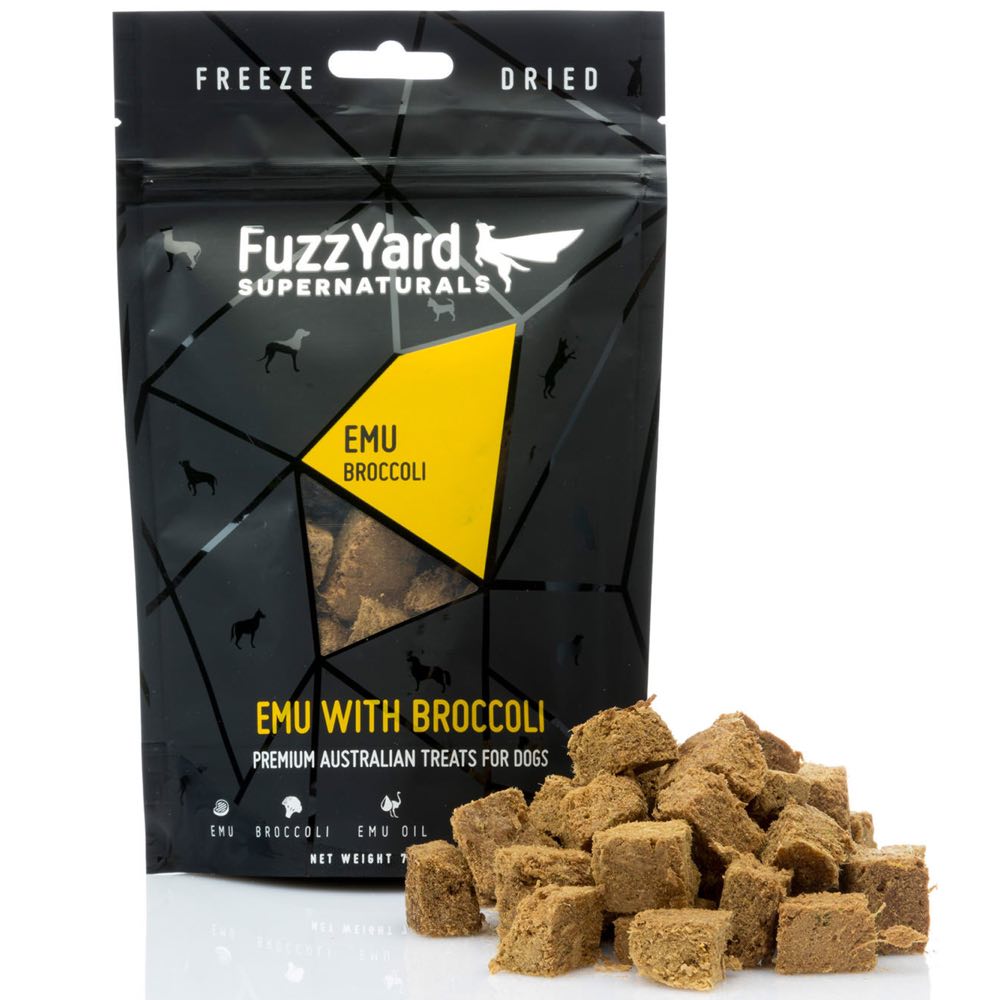 FuzzYard Supernaturals Emu With Broccoli Freeze Dried Dog Treats 70g