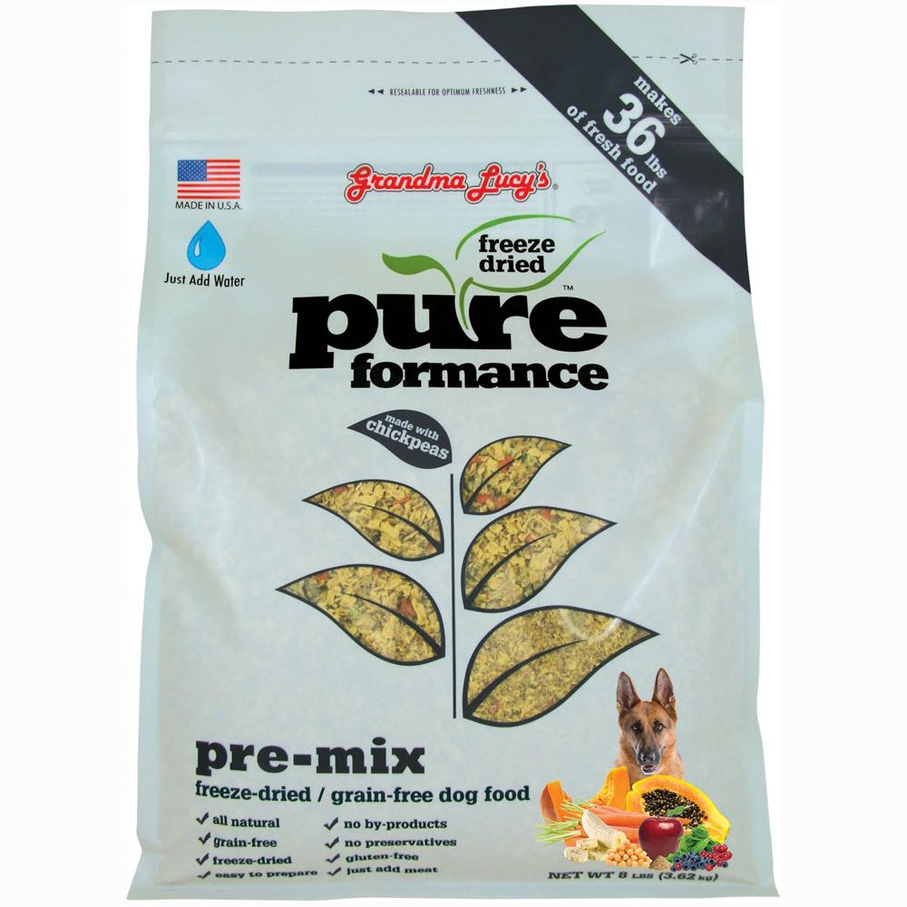 Grandma Lucy's Pureformance Pre-Mix Freeze-Dried Grain-Free Dog Food 8lb
