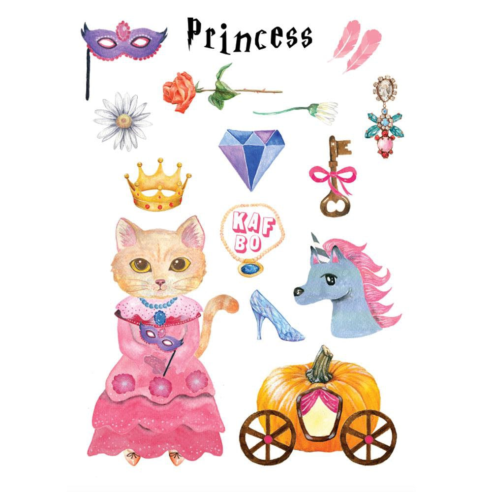 Kafbo Castle Cat Cube With The Princess Sticker (The Ginger Cat)