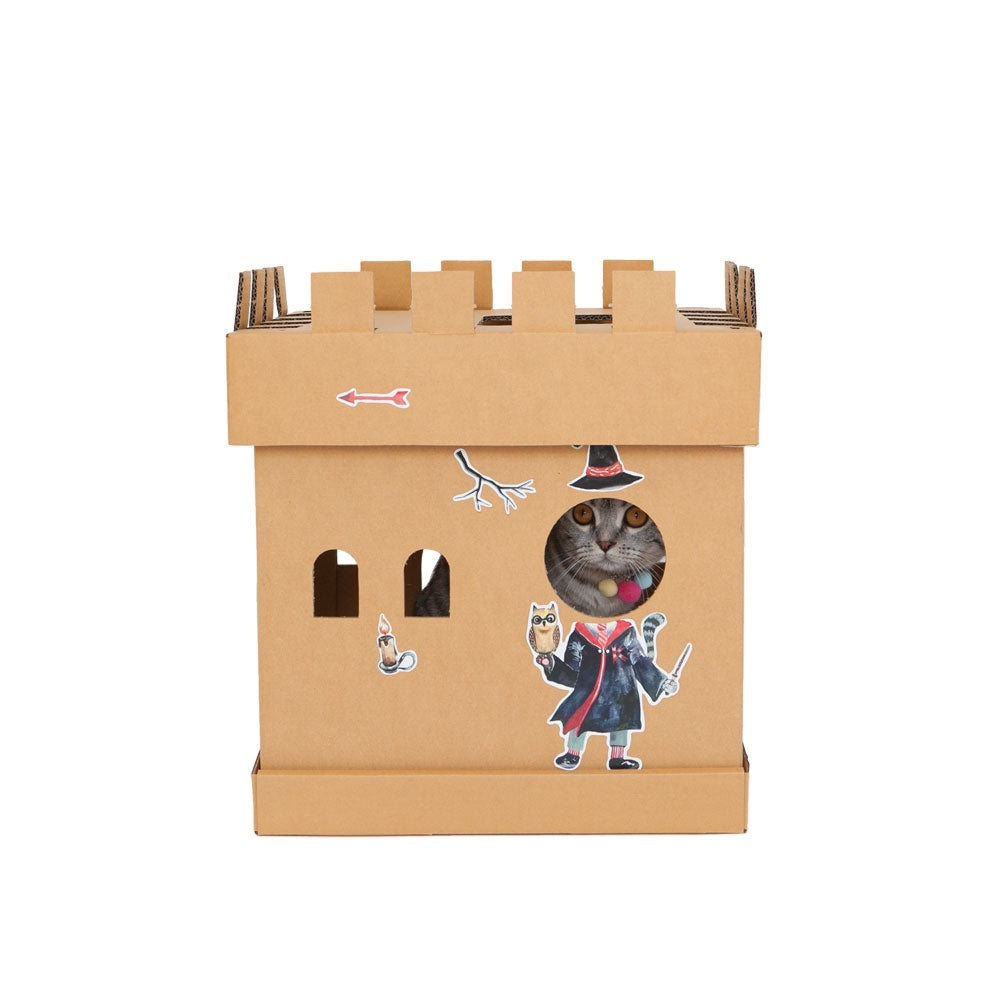 Kafbo Castle Cat Cube With The Wizard Sticker (The Silver Cat)