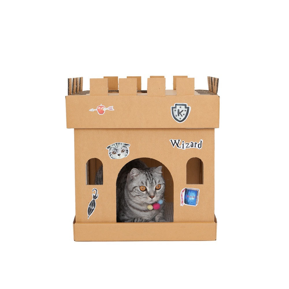 Kafbo Castle Cat Cube With The Wizard Sticker (The Silver Cat)
