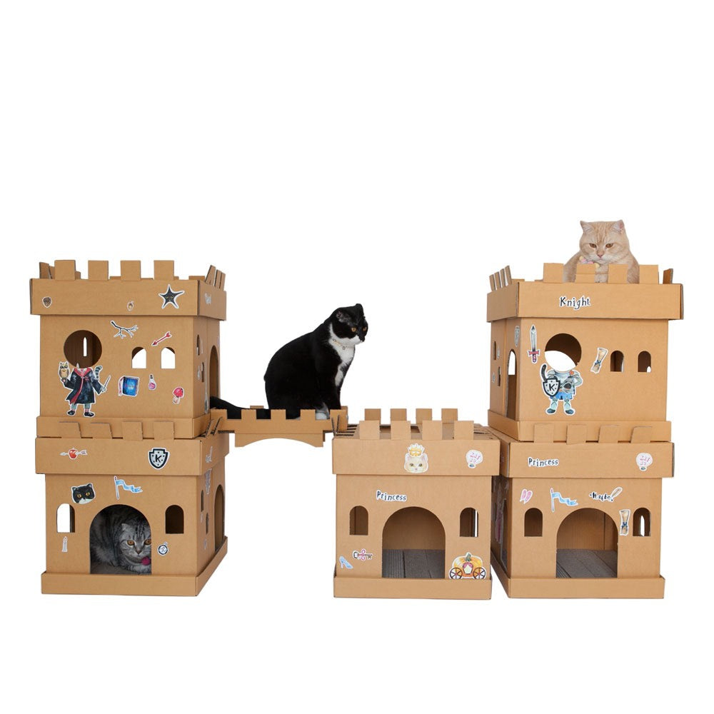 Kafbo Castle Cat Cube With The Wizard Sticker (The Silver Cat)