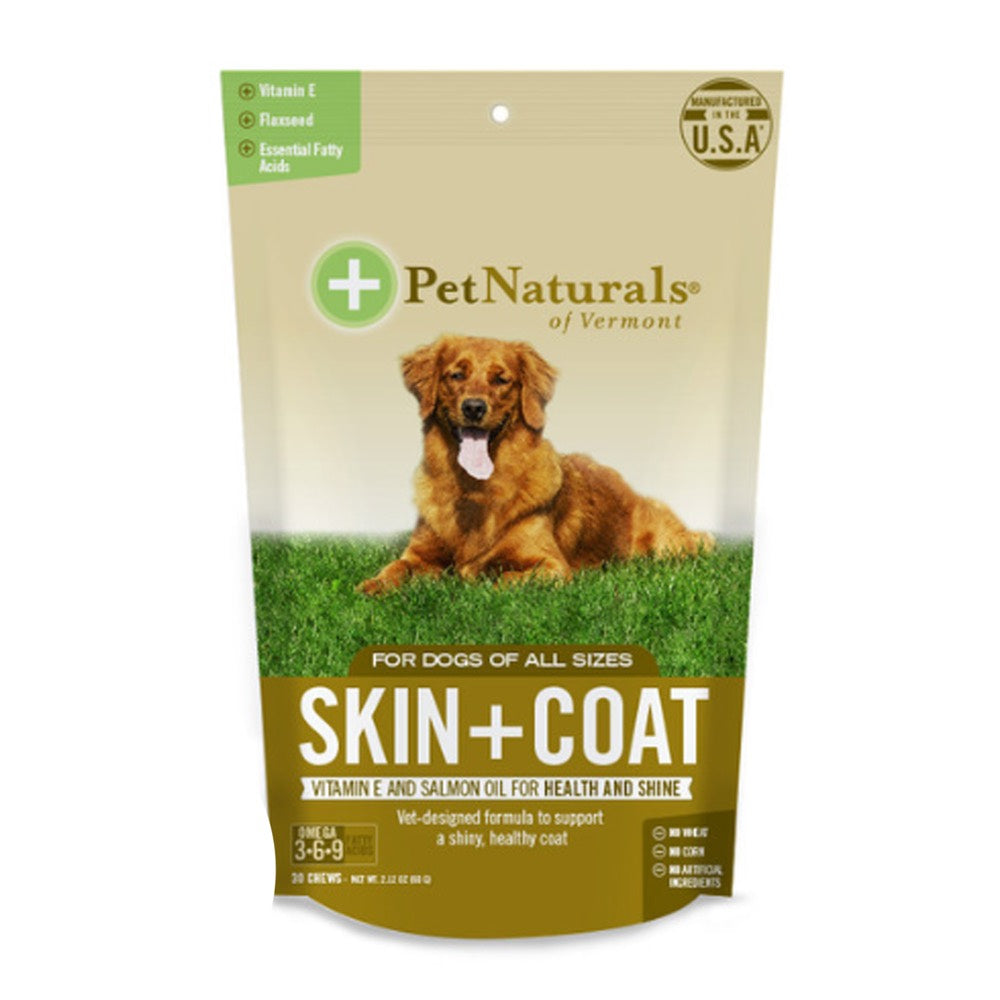 "Pet Naturals of Vermont Skin + Coat for Dogs, 30 Chews"