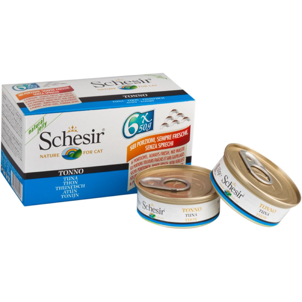 19% OFF: Schesir Tuna in Natural Jelly Adult Canned Cat Food Multipack 50g x 6