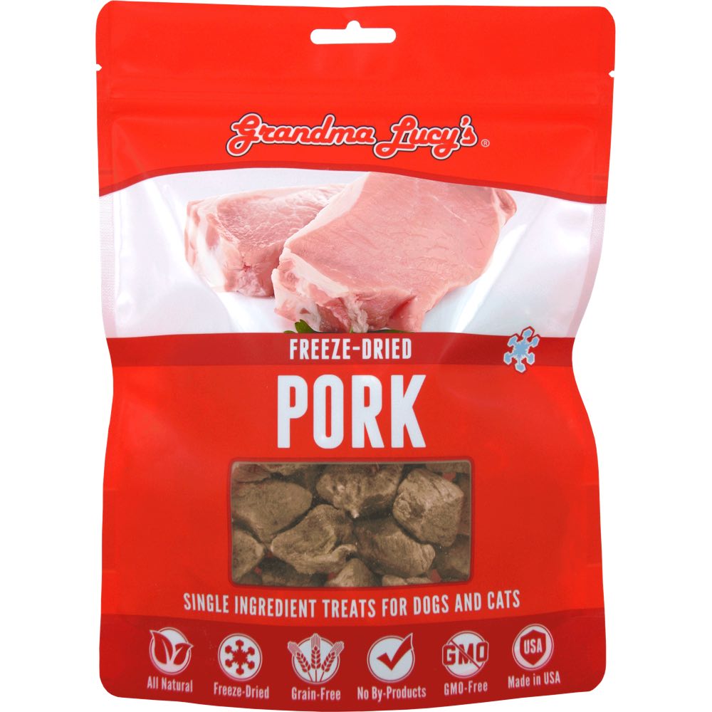Grandma Lucy??s Freeze-Dried Pork Single Ingredient Cat & Dog Treats 3oz