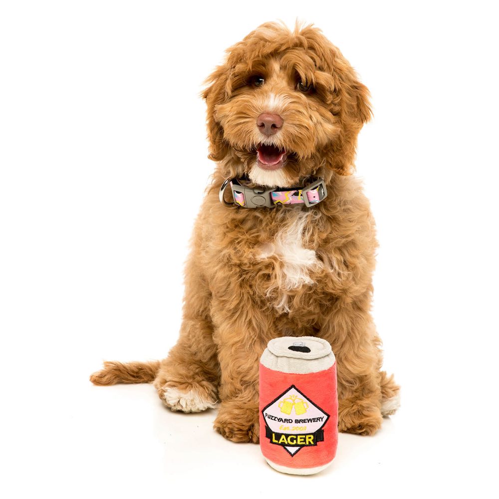 15% OFF: FuzzYard Lager Beer Plush Dog Toy