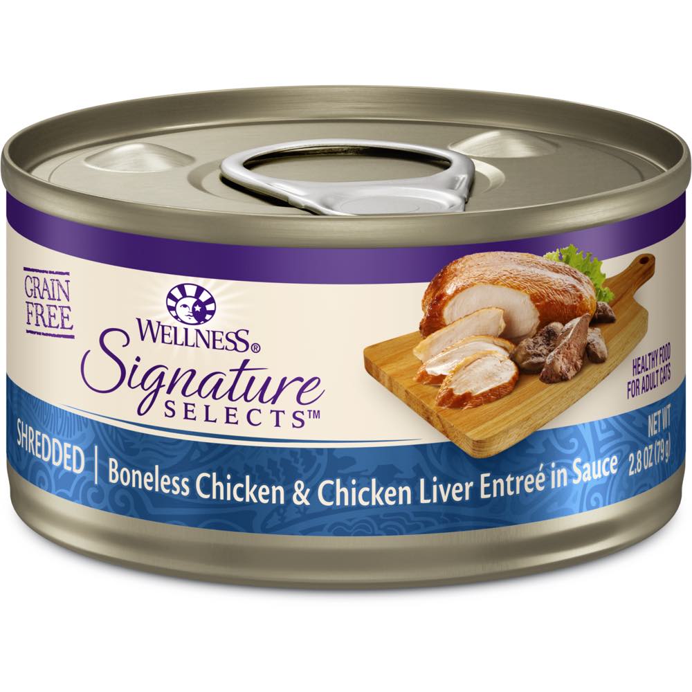 Wellness CORE Signature Selects Shredded Chicken & Chicken Liver Grain-Free Canned Cat Food